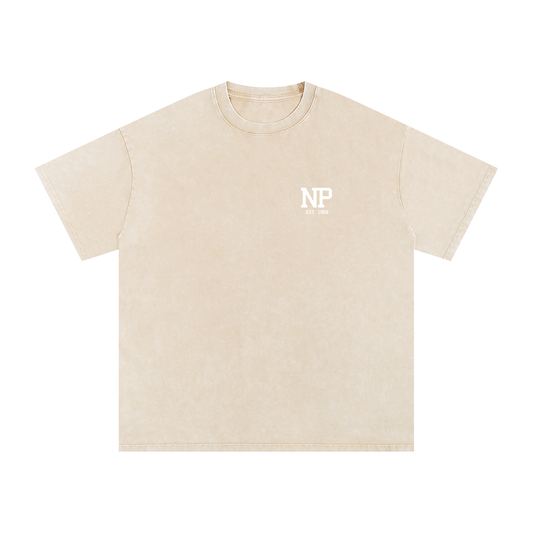 Snow Washed Oversized Cotton T-Shirt