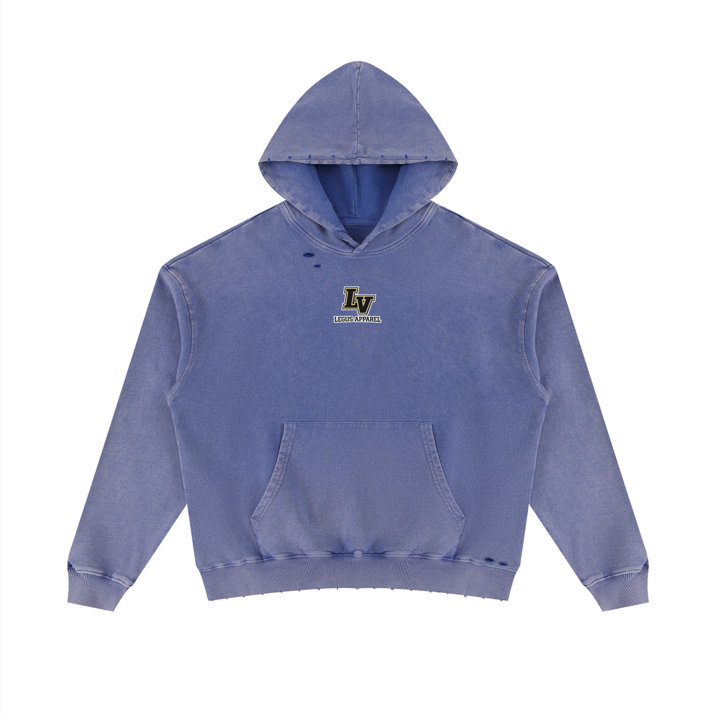 Unisex Mineral Wash Distressed Hoodie