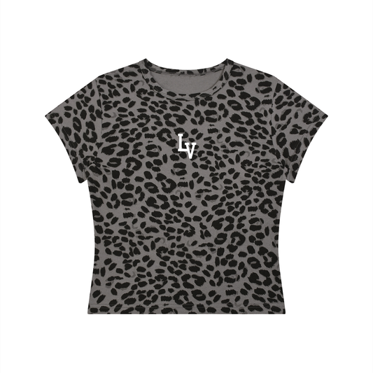 Women’s Leopard Print Crop T-Shirt