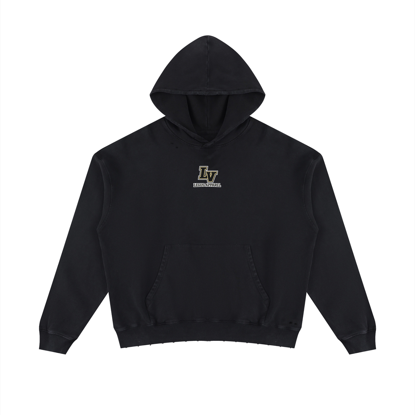 Unisex Mineral Wash Distressed Hoodie