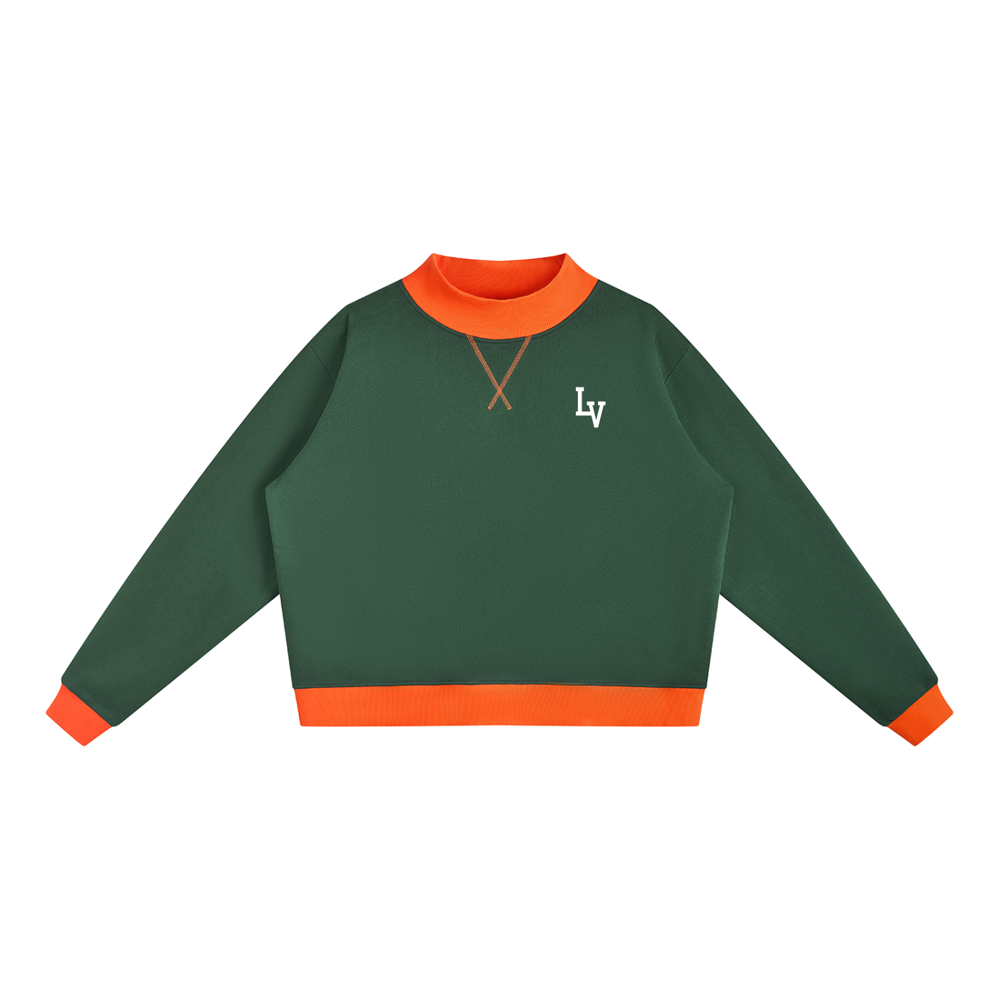 Women’s Mock Neck Crewneck Sweatshirt