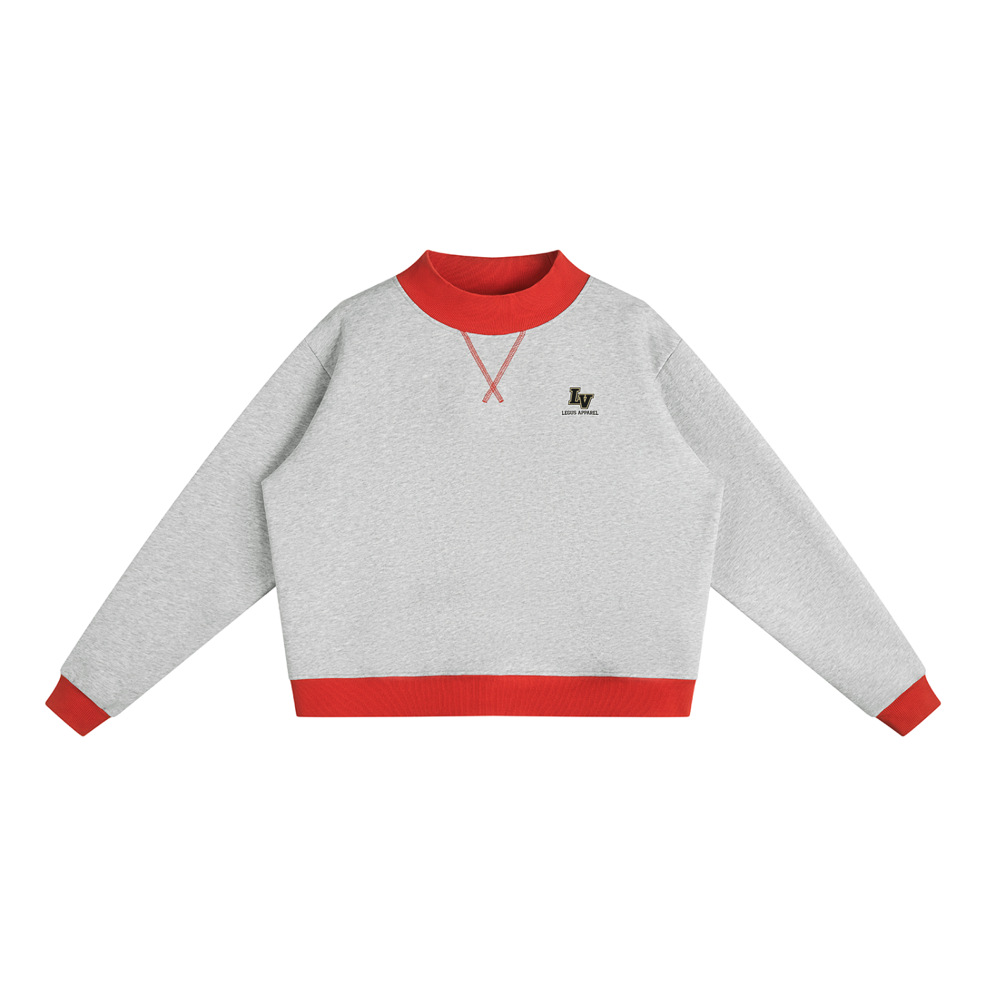 Women’s Mock Neck Crewneck Sweatshirt