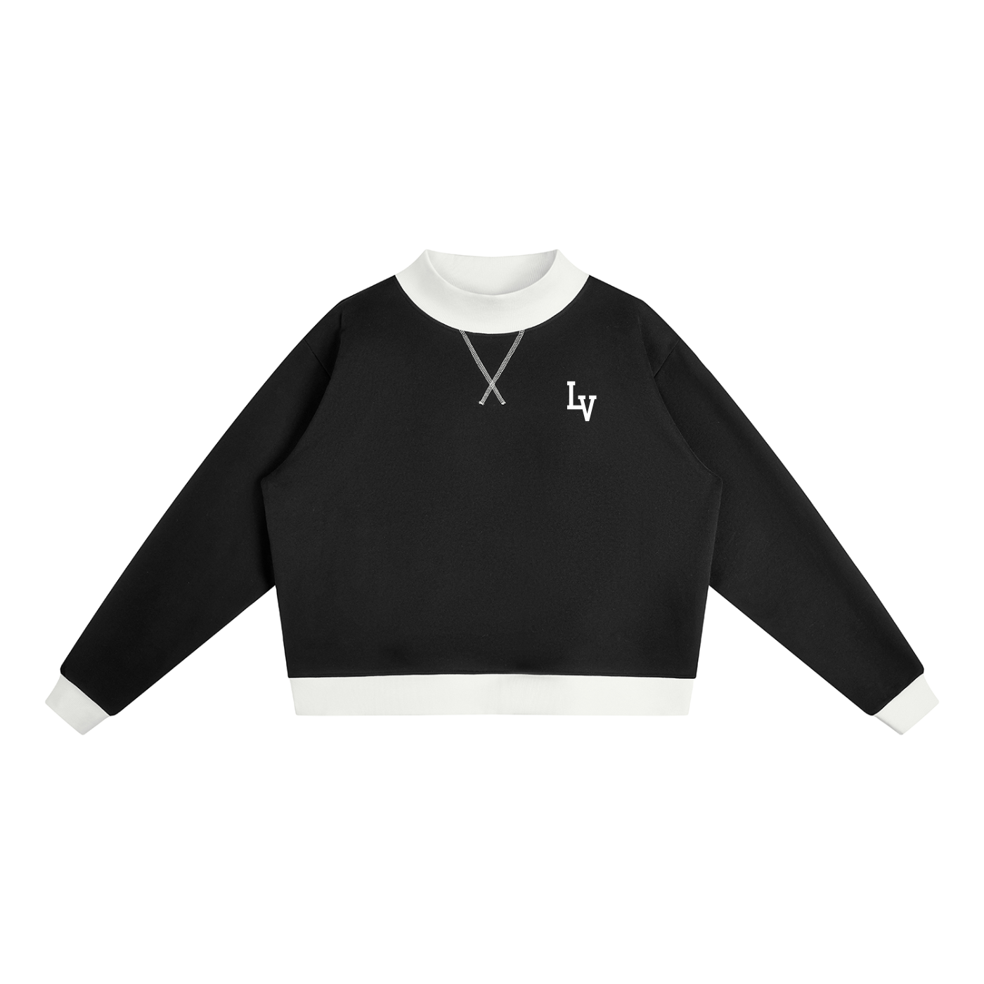 Women’s Mock Neck Crewneck Sweatshirt