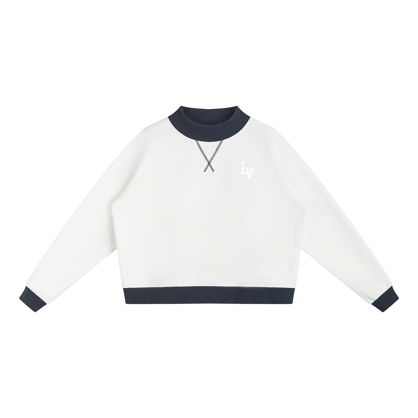 Women’s Mock Neck Crewneck Sweatshirt