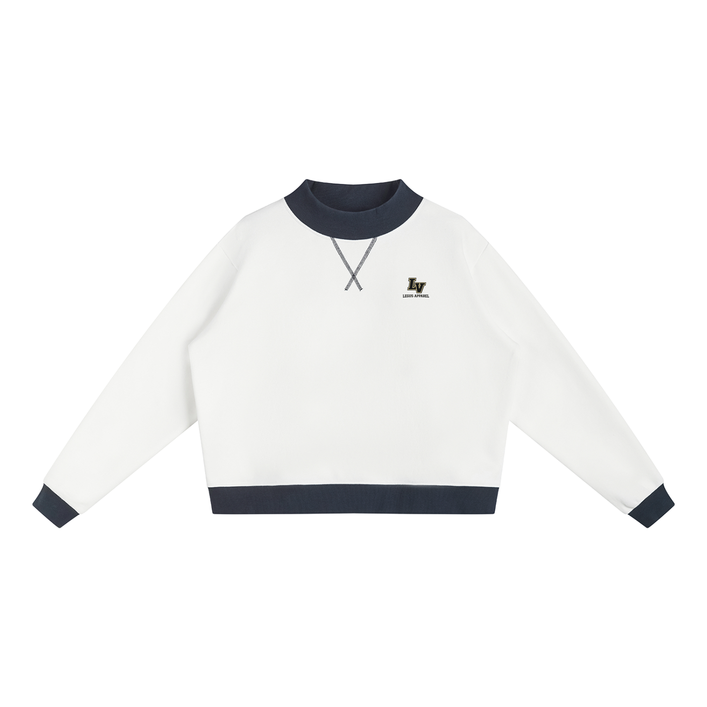 Women’s Mock Neck Crewneck Sweatshirt
