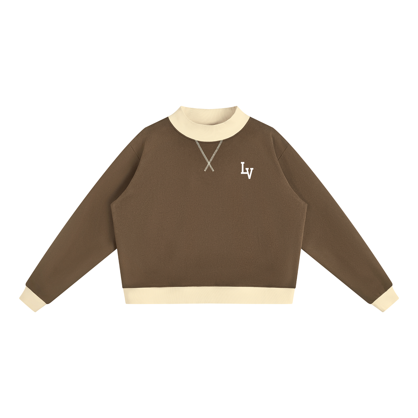 Women’s Mock Neck Crewneck Sweatshirt